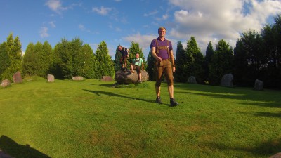 Meine Wenigkeit mit Urlaubsgruppe, stilecht immer in Lederhose